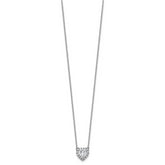 14k White Gold 1 1/5 carat Lab Grown Diamond VS/SI+ G+ Complete 18 inch Halo Heart Necklace